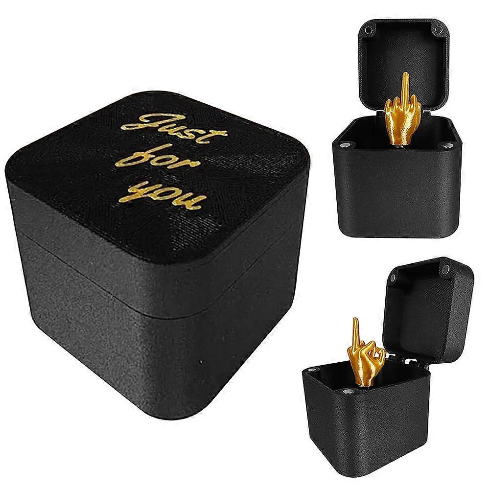 Surprise Present Box with Middle Finger Funny Spoof Hand Prank Pops-Up Present for Funny Gag Present