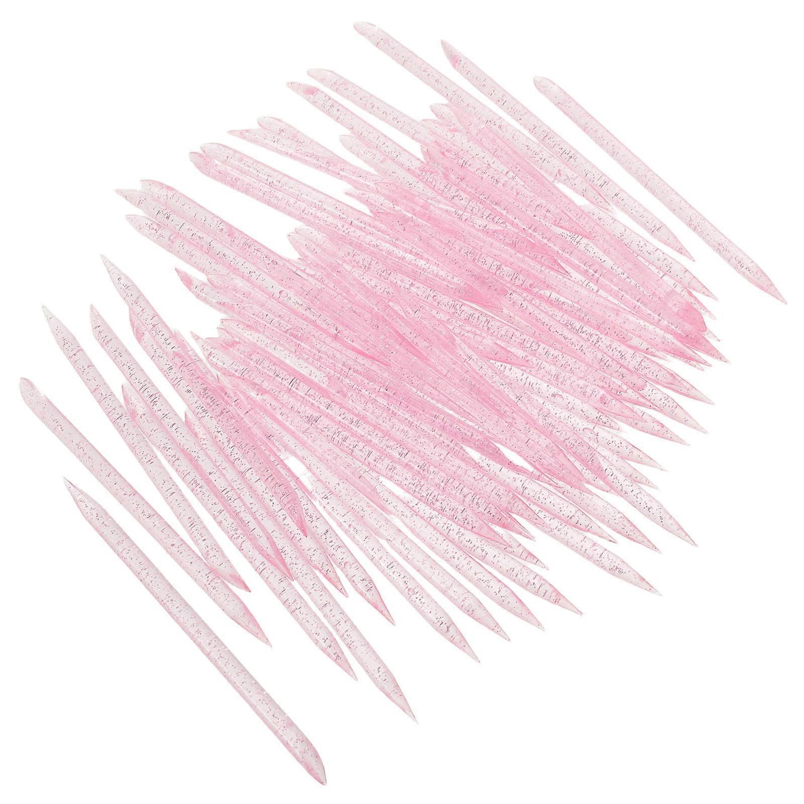 Nail Art Tools Dual Ended Cuticle Pusher for Manicure 400Pcs Pink Set