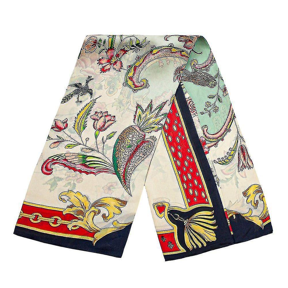 Bandanas Headties Scarf With Floral Motif White No. 14