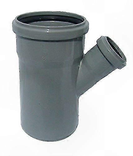 110mm Soil Pipe with 45° 50mm Inlet - Push-Fit Drainage Connector