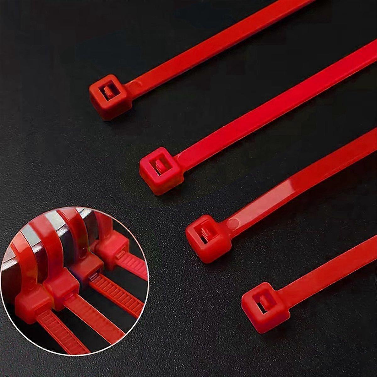 100pcs Plastic Nylon Cables Zip Ties Multi-Purpose Self Locking Cord