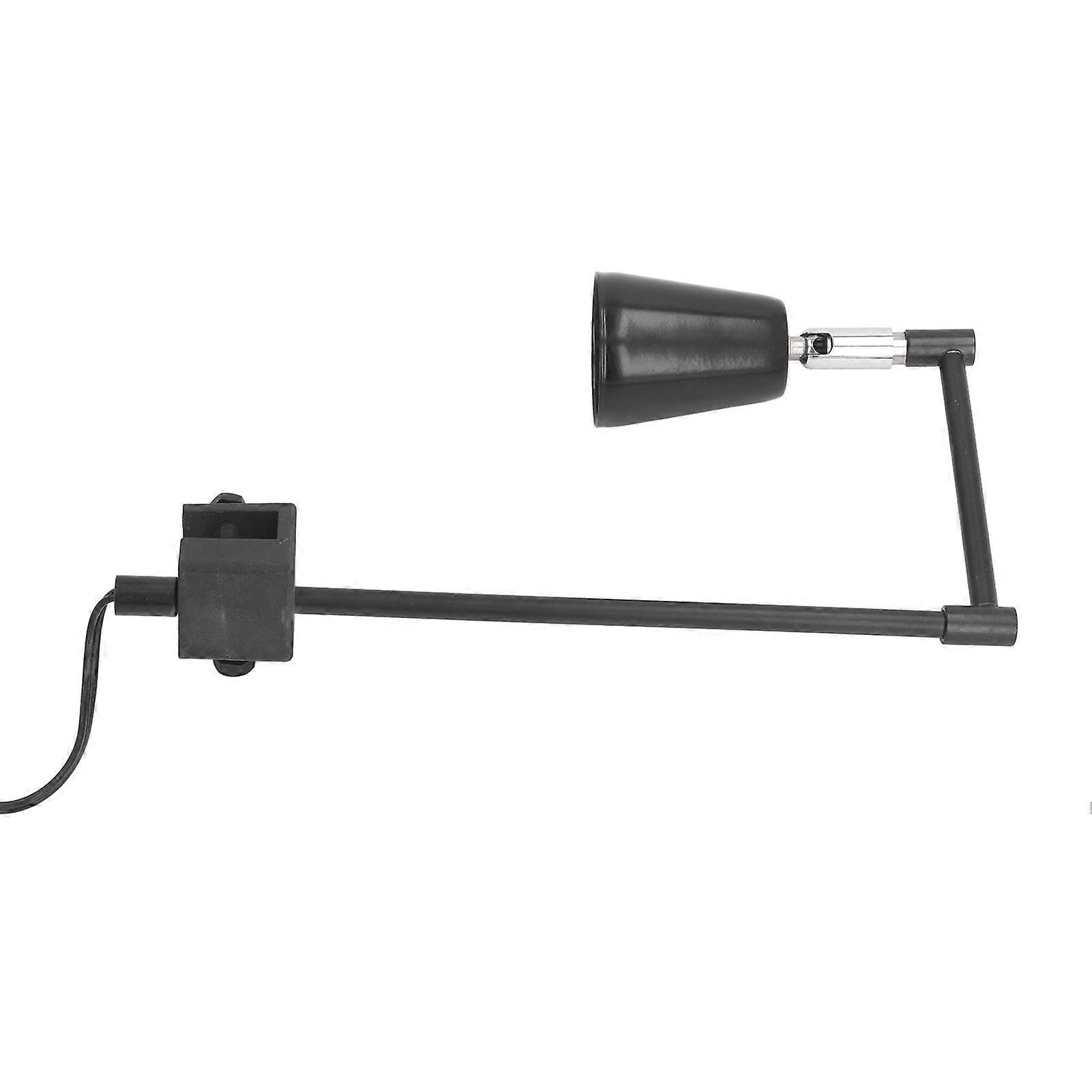 Reptile Lamp Stand Adjustable Multi Angle Rotation Clip Reptile Heat Lamp Holder with Switch for Aquariums Glass Tank EU Plug 220V 