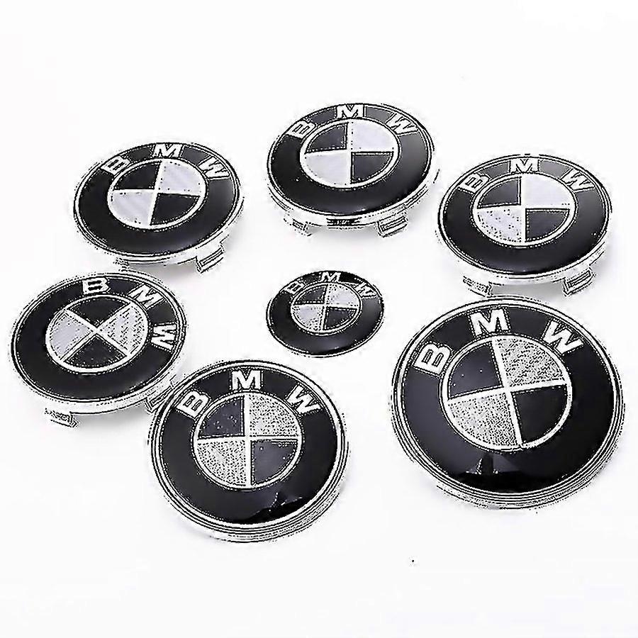 For 7pcs Emblems Hood And Trunk For All Models E30 E36 E46 E34 E39 E60 E65 E38 X3 X5 X6 3 4 5 6 7 8