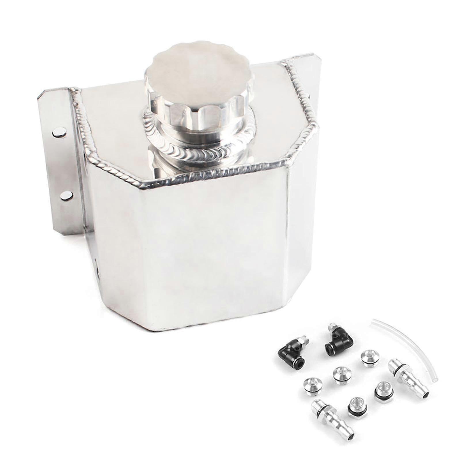 Reservoir Recovery Water Tank AntiLeakage Coolant Overflow Bottle 1L Silver Expansion Tank Engine Cooling Overflow
