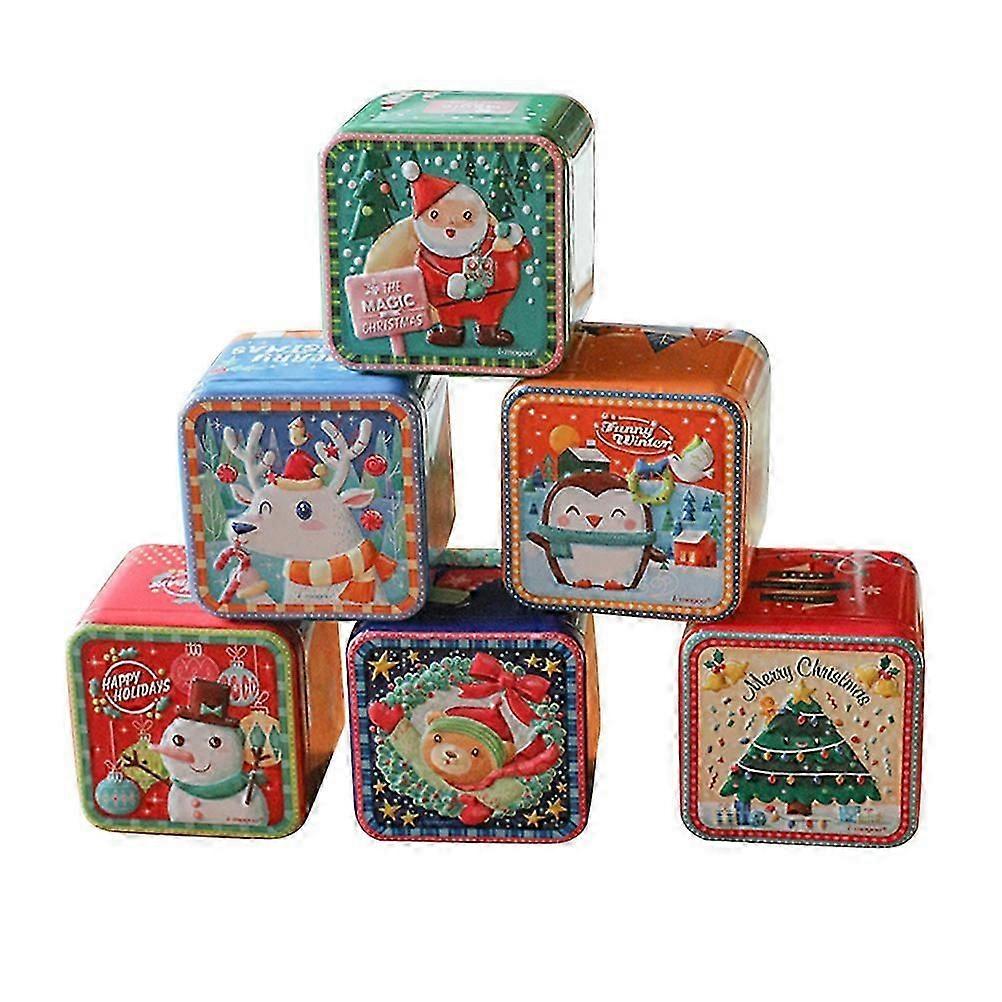 Metal Candy Containers Christmas Tin Cans Christmas Nesting Boxes Christmas Sweet Bag Christmas Favor Boxes