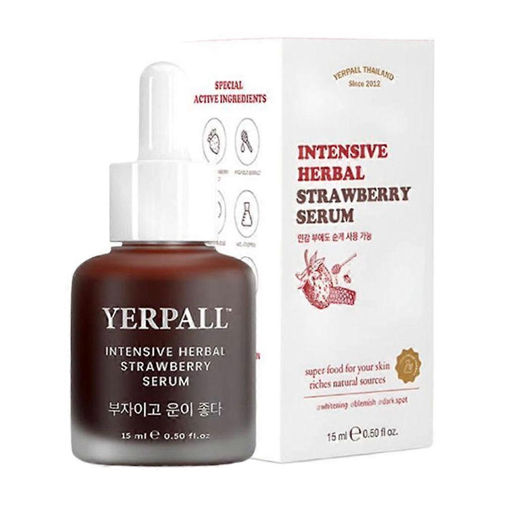 Strawberry Essence Serum 15ml Brightens Skin Tightens Pores Exfoliates With Fruit Acids Lightweight Fast Absorbing For All Skin Types