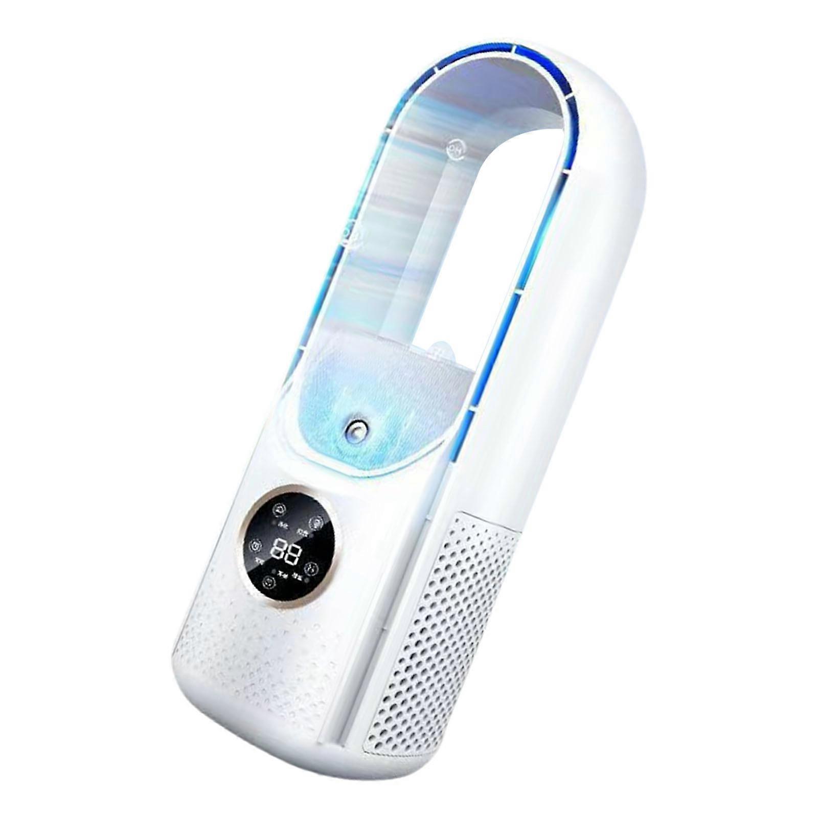 Portable Desktop Air Cooling Fan With 6 Speed Setting Cooling Fan 6H Timer Function For Dormitory Study Office Desk  White