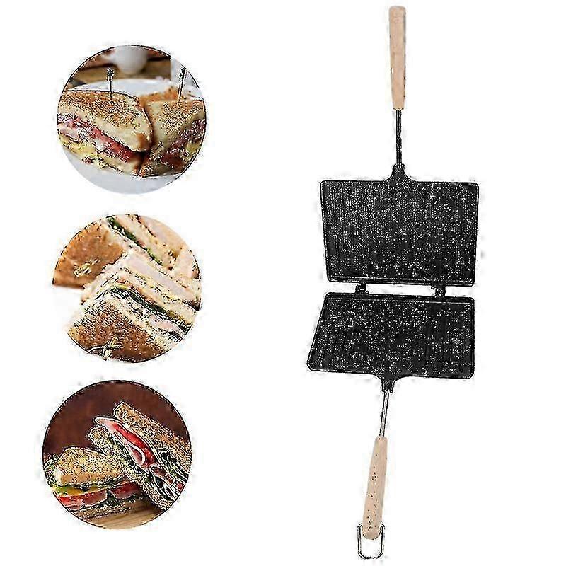 Manual Sandwich Maker Multifunctional Double-Sided Anti-Stick Hand Toaster-- 2025