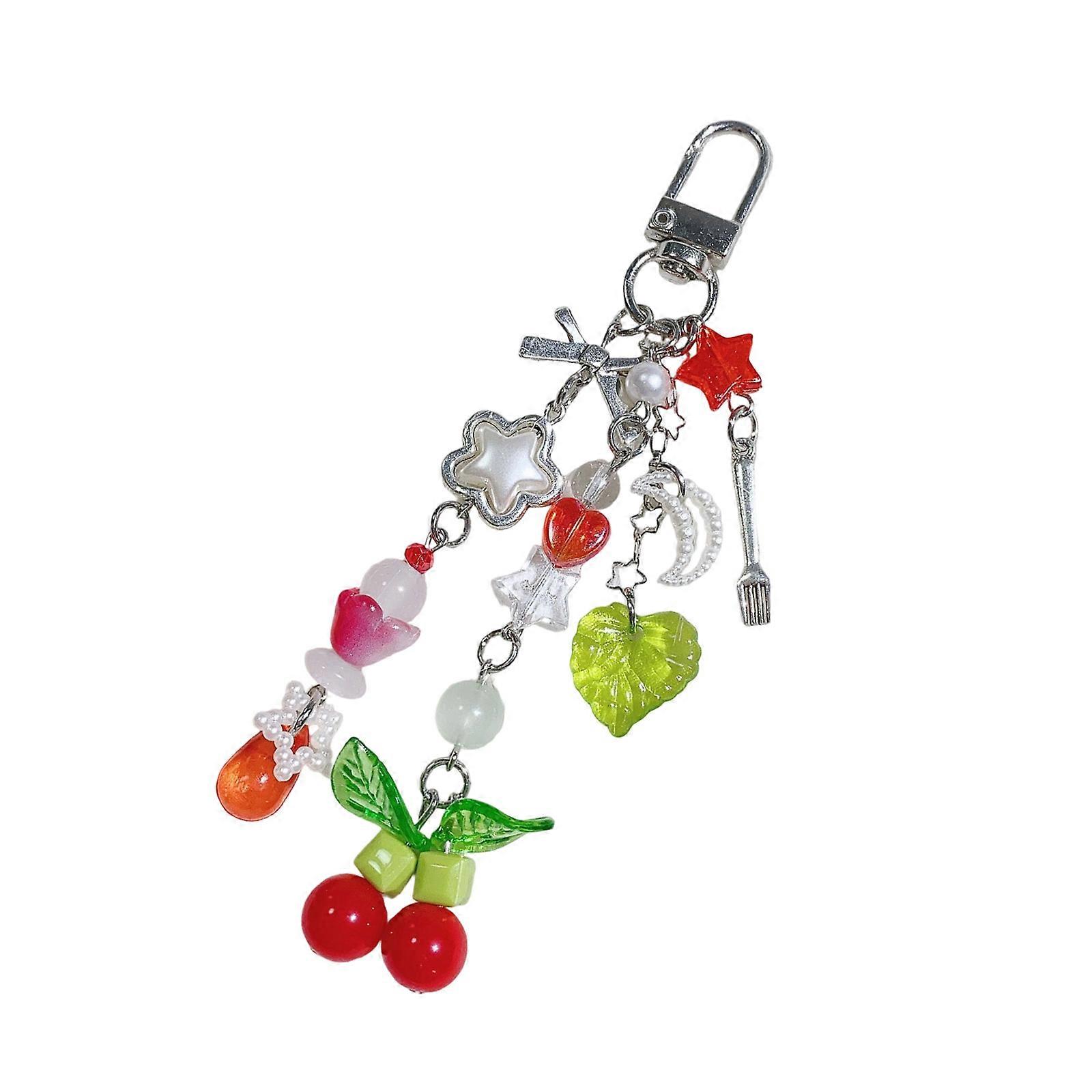 Chic Cherry Key Holder Adds A Touch Of Cool Elegances To Your Outfits Suitable For Commuting Parties School Life  Red