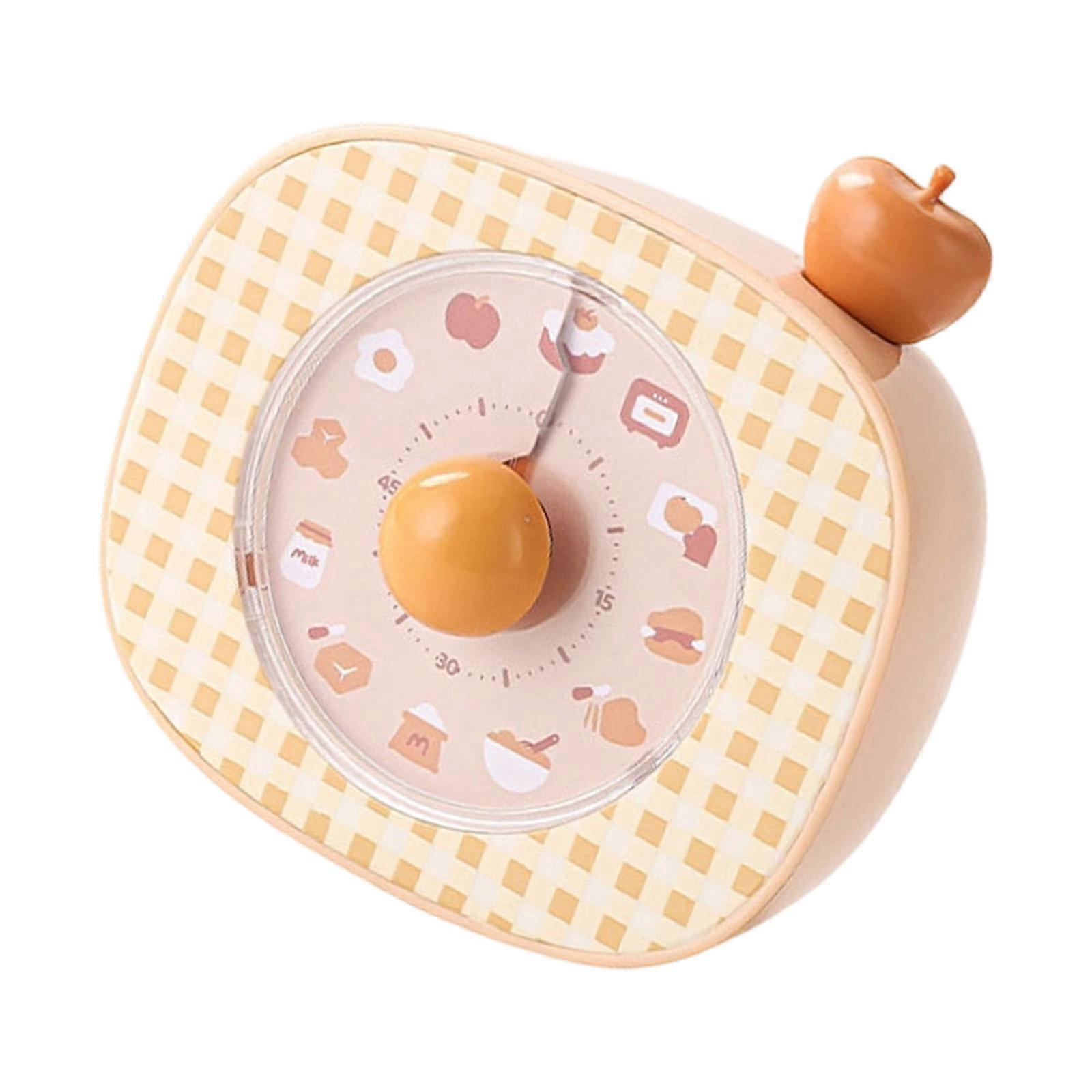 Practical Visual Timer Quiet Operation ABS Materials Time Management Tool Count Down Device For Families  Yellow