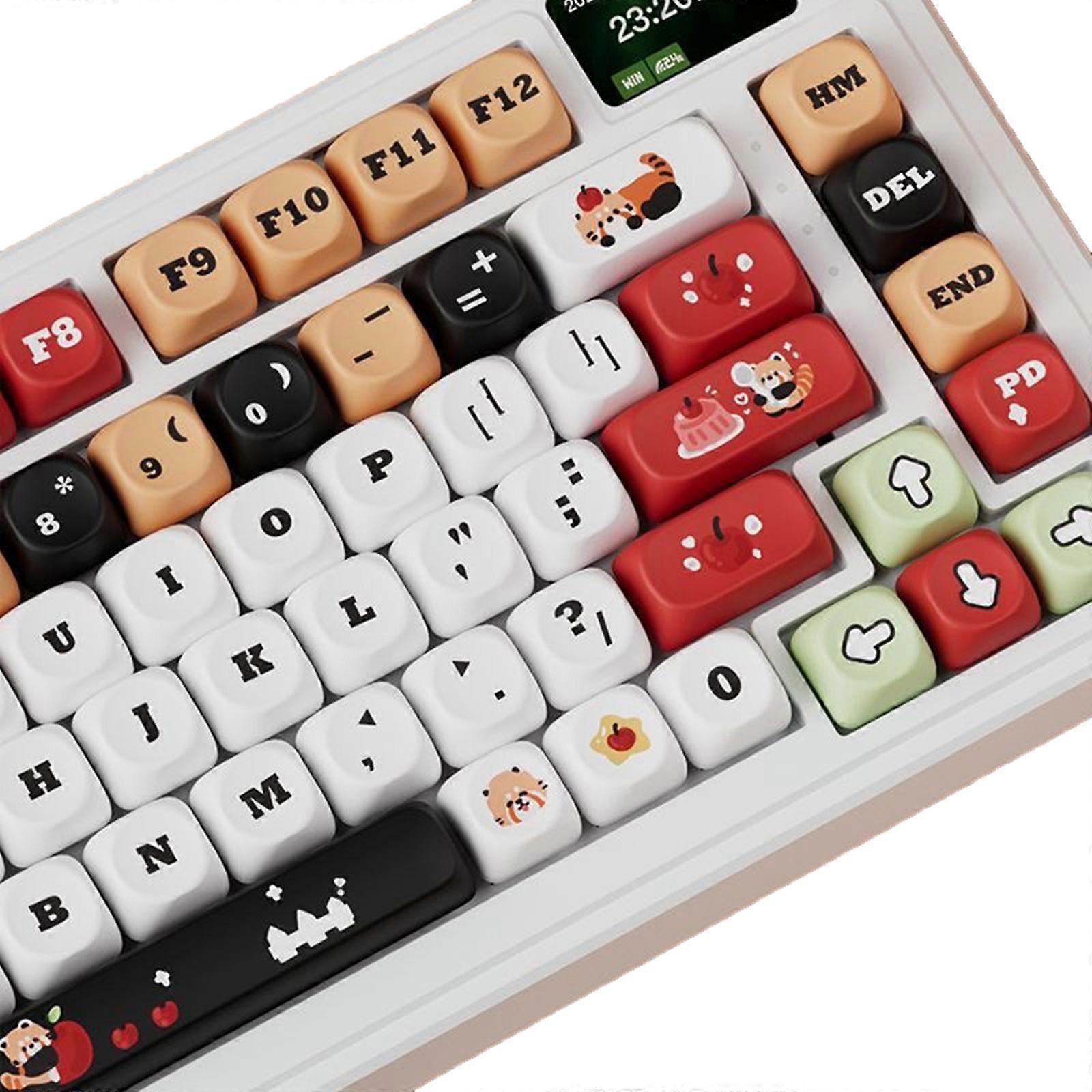 OQO height Keycaps Vibranted Dessinspired Keyboards Keycap with Wear Resistant Coating and Universal Compatibility Multicolor