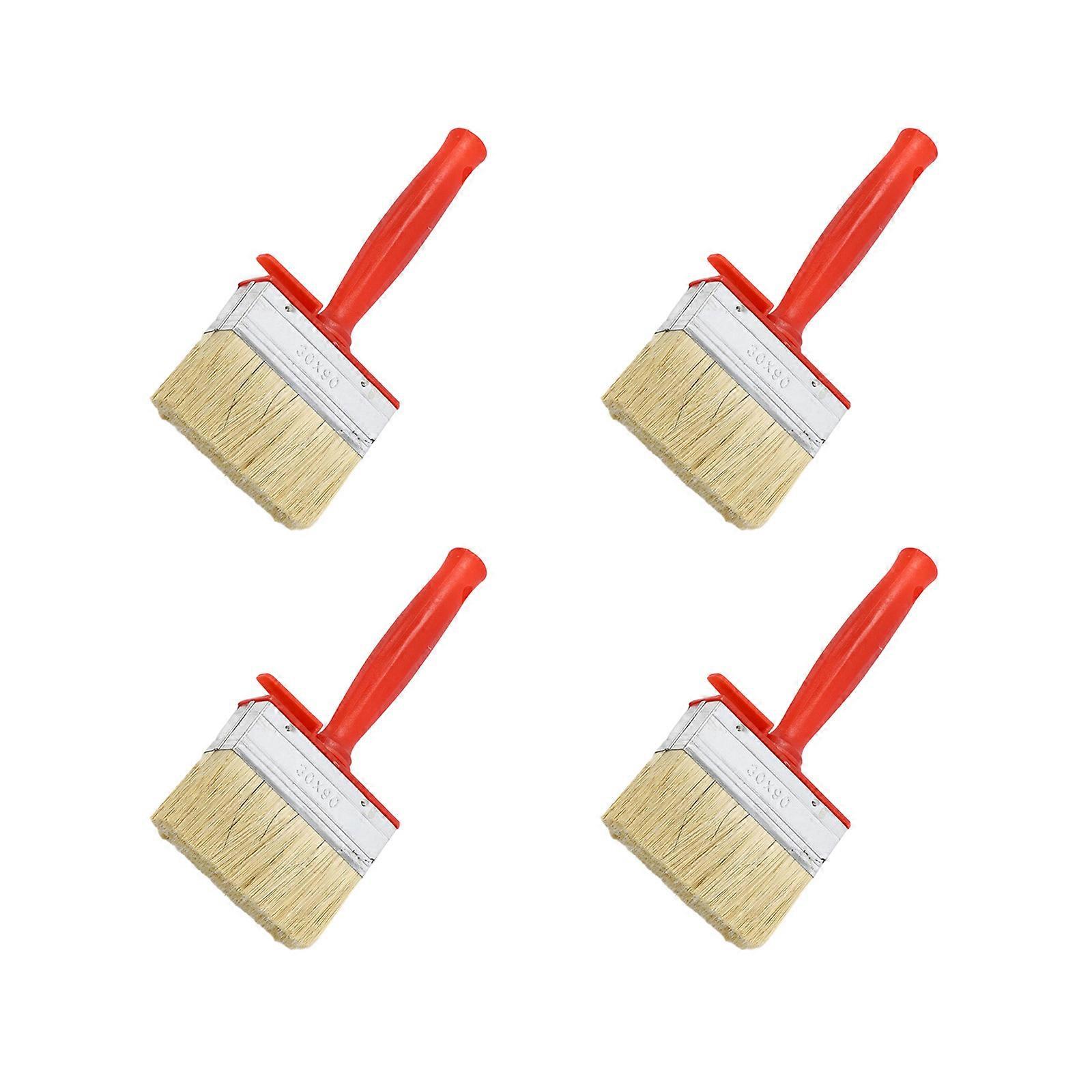 Set di 4 applicatori di macchie con setole naturali ideali per progetti di rivestimento di terrazze e mobili, multicolore