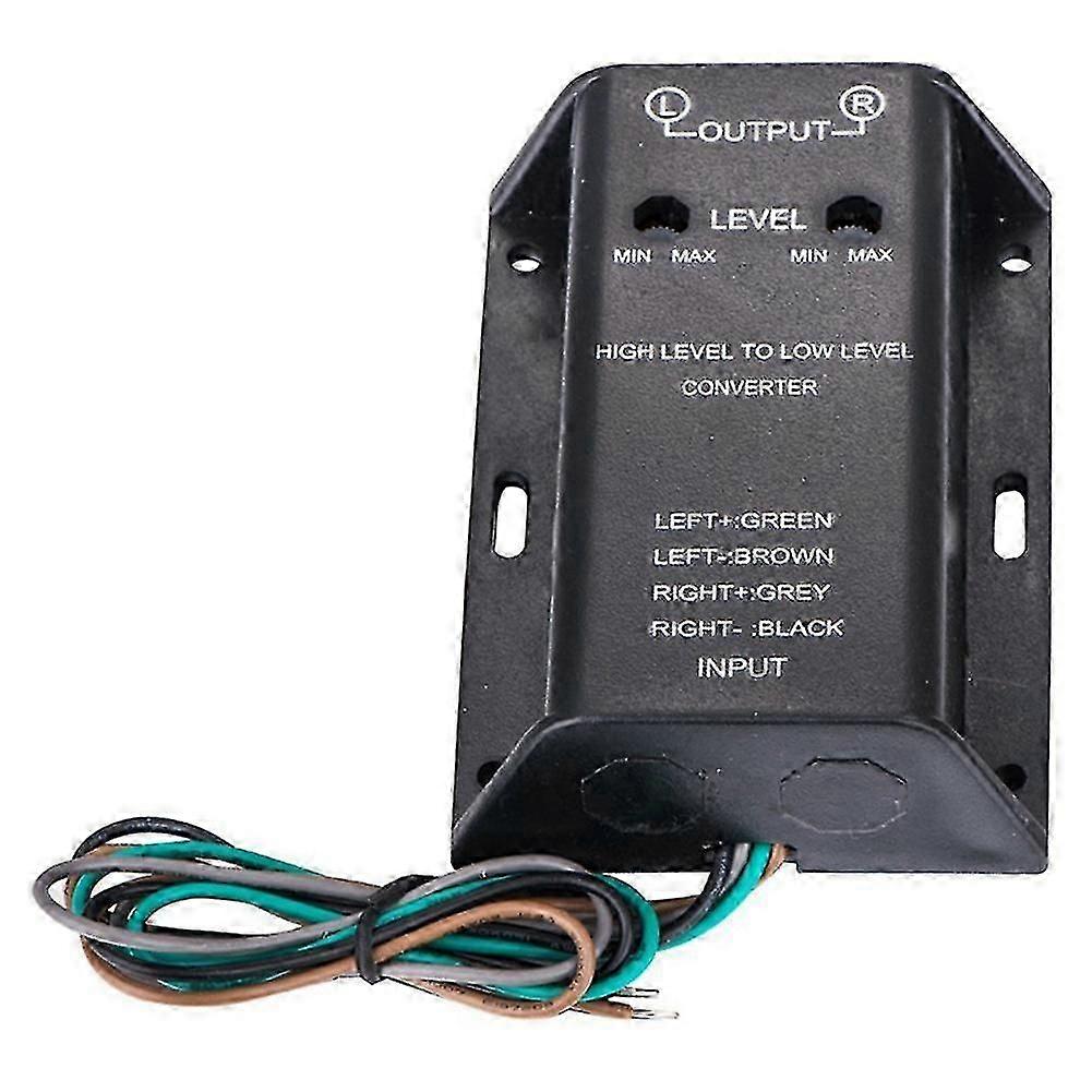 High To Low Line Level Adjustable Adapter 2 Channel Speaker To Rca Converter