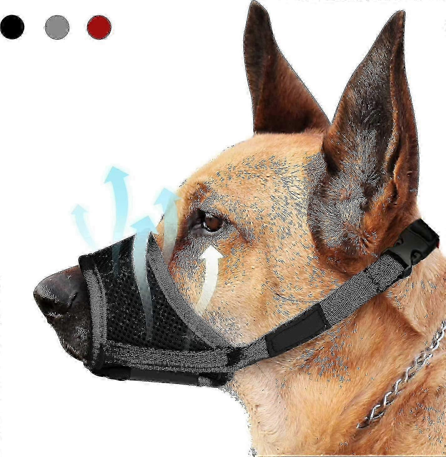 Dog Muzzle, Soft Nylon Anti-dropping Muzzle, Air Mesh Breathable Drinkable Dog Muzzle With Adjustable Loop