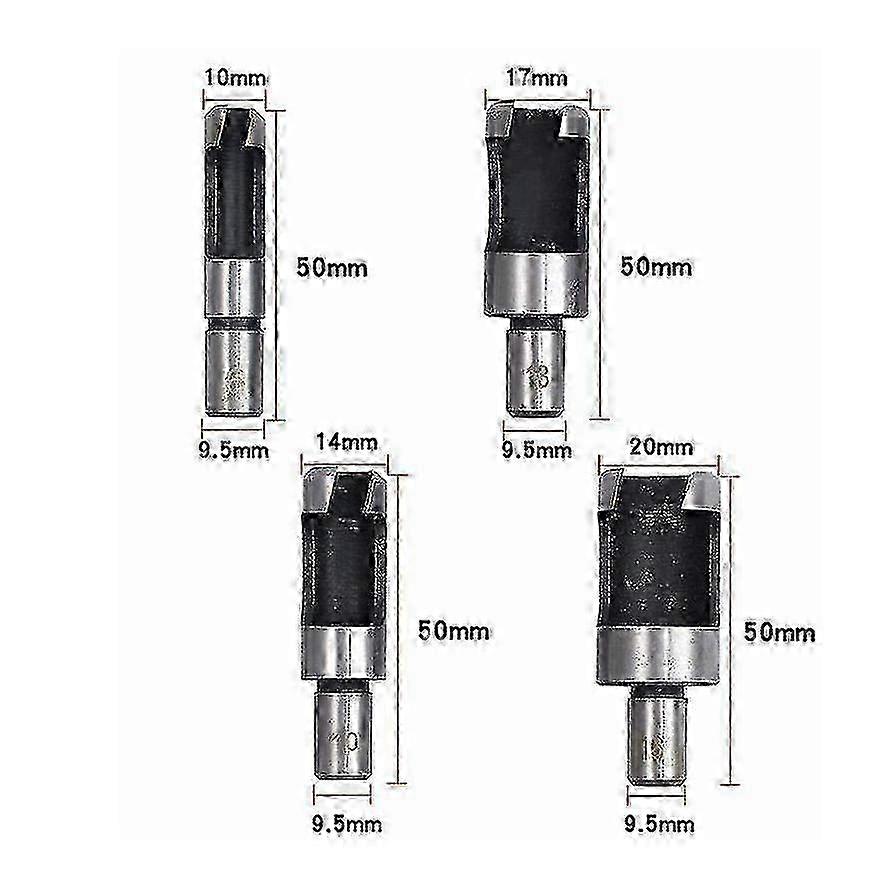 Woodworking Hex Milling Drills Set, Claw Type, Barrel Type, Lige Wick, Combined Tool, Wick, Combined Tool (4 Logy Liege Machines--