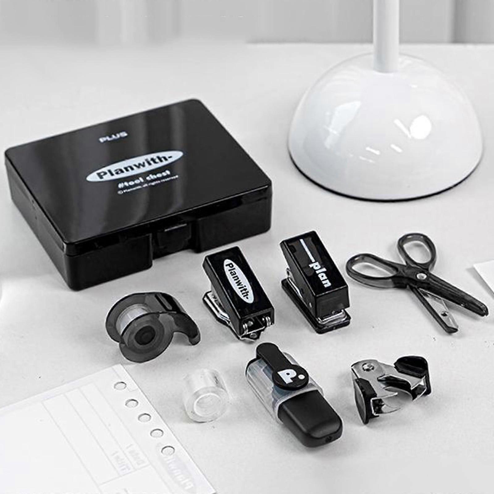 FloHua Christmas Gifts Clearance Tool Box Efficiency Set High Level Portable Punch Stapler Tool Box Set(10.6x8.9x2.8cm)