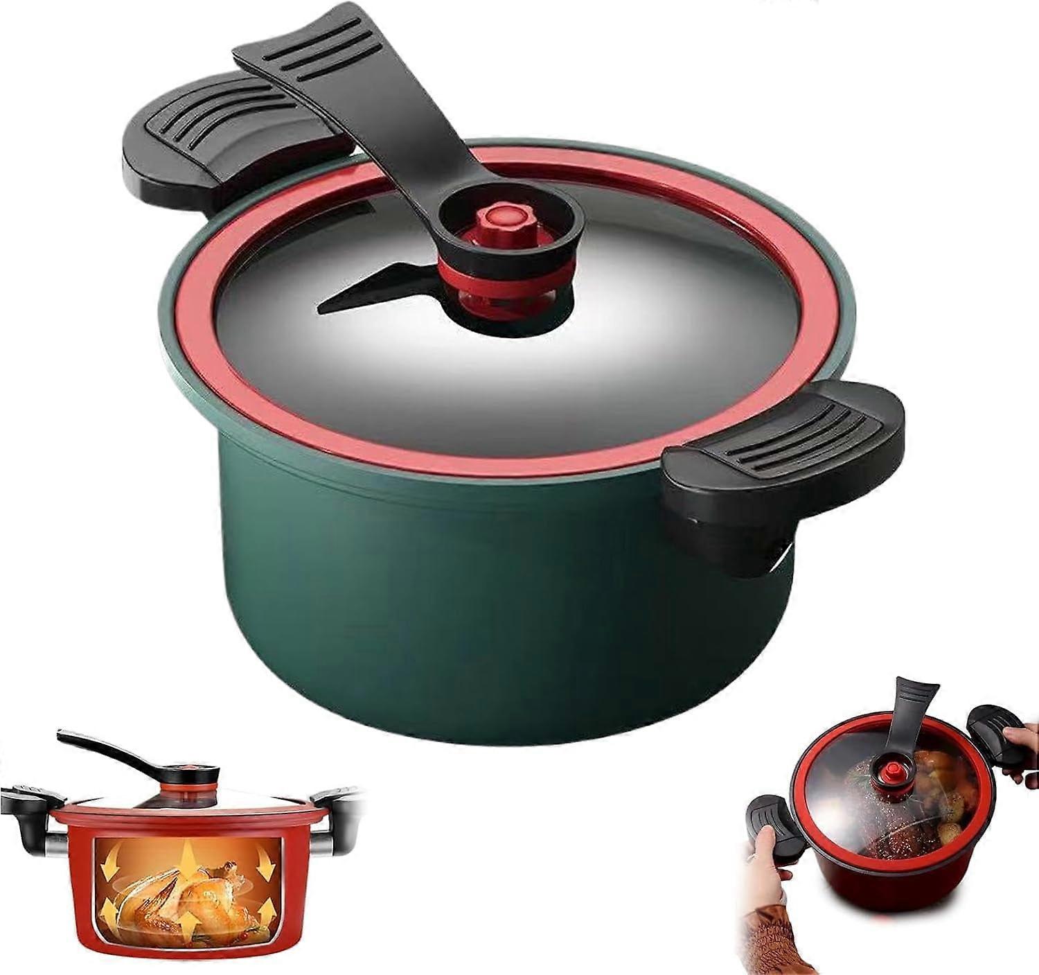 Seattleget 3.5L/7L Micro Pressure Crock Pot, Non-Stick Multi-Functional Soup & Stew Pot, compatible with slow cooker accessories
