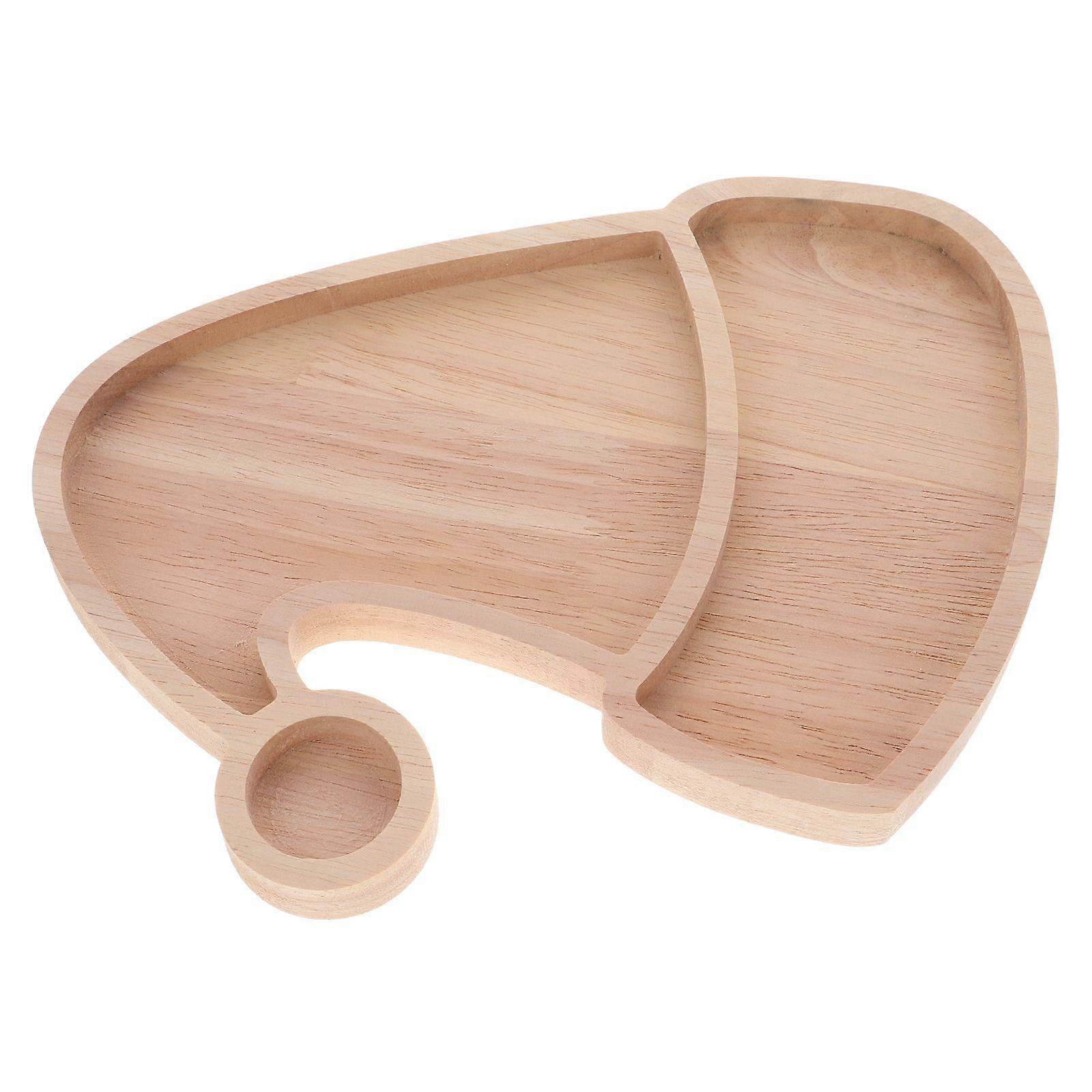 Weihnachtsmannmütze aus Holz, Servierplatte, Beilage, Serviertablett, Tisch-Servierplatte