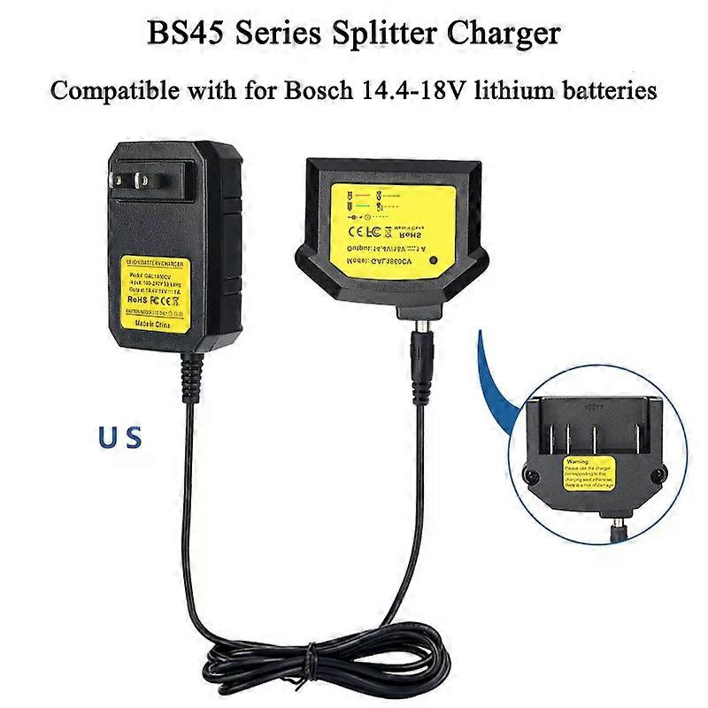 GAL1860CV Lithium Battery Charger Adapter Portable Battery Replacement Charger Compatible with For Bosch 14.4-18V Li-ion Battery