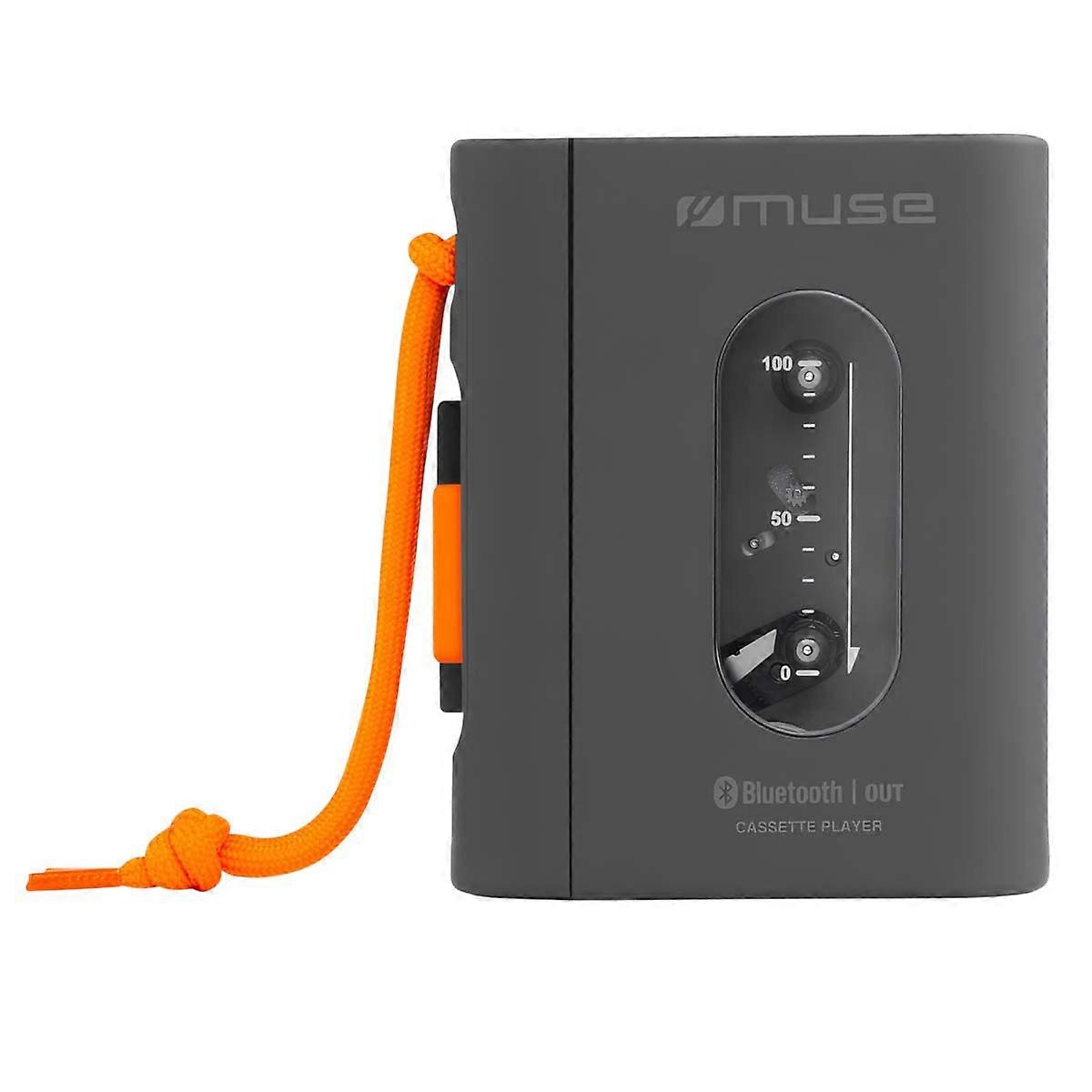 Portable Cassette Player with Bluetooth and 3.5mm Jack, Black