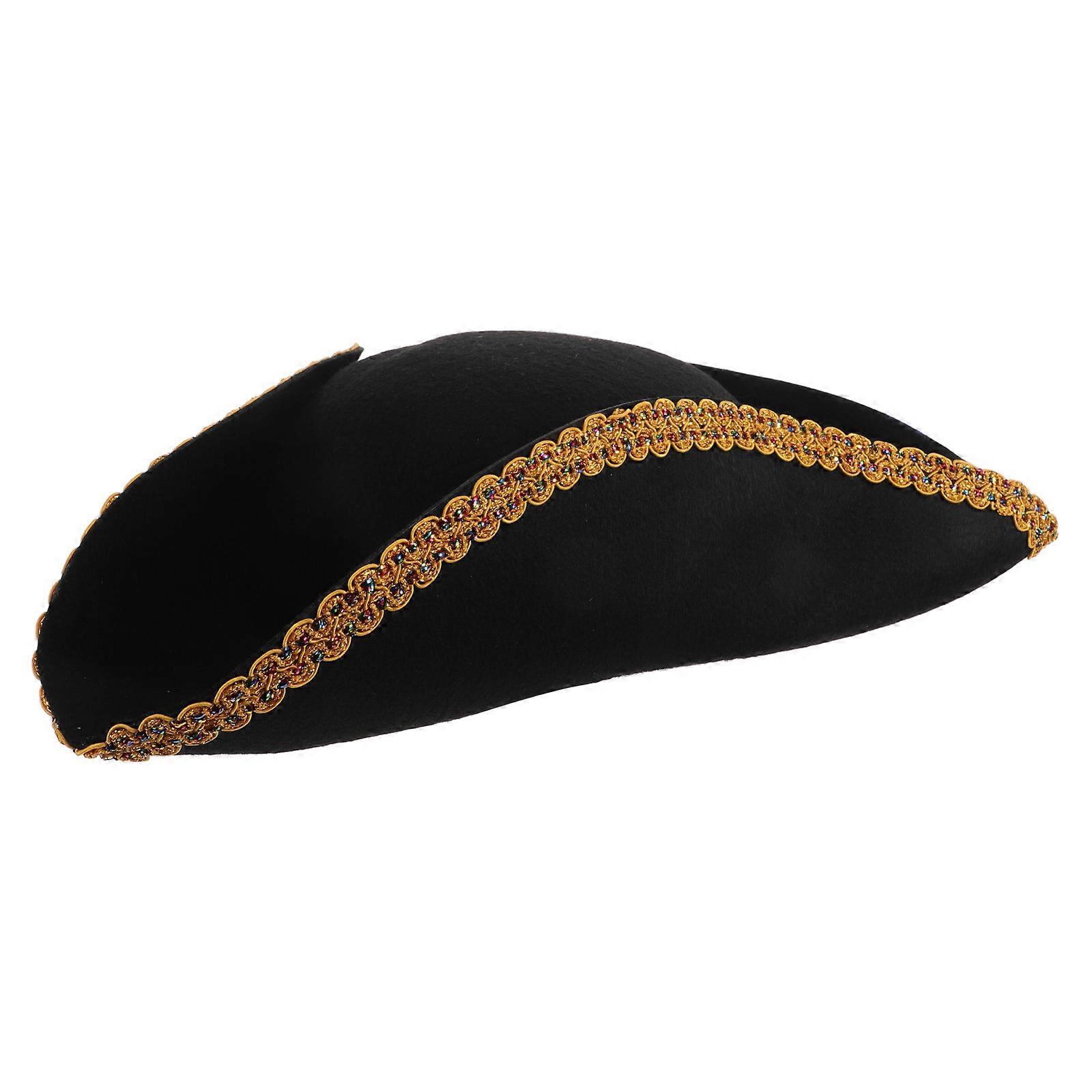 Halloween Pirate Hat Party Hat for Decor Lightweight Black Material