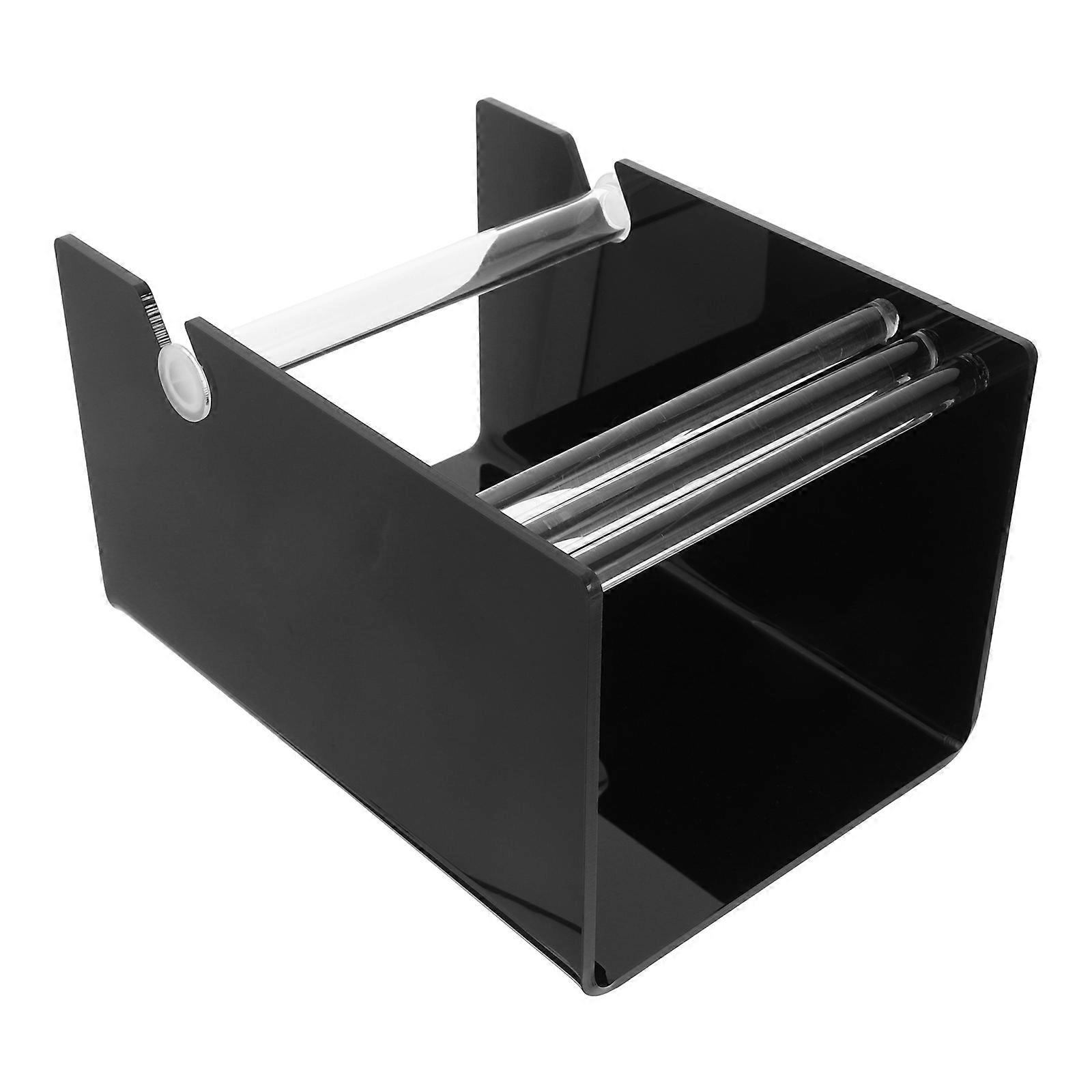 Sticker Roll Holder Stand Acrylic Adjustable Organizer for Label Dispensing 3 Disks