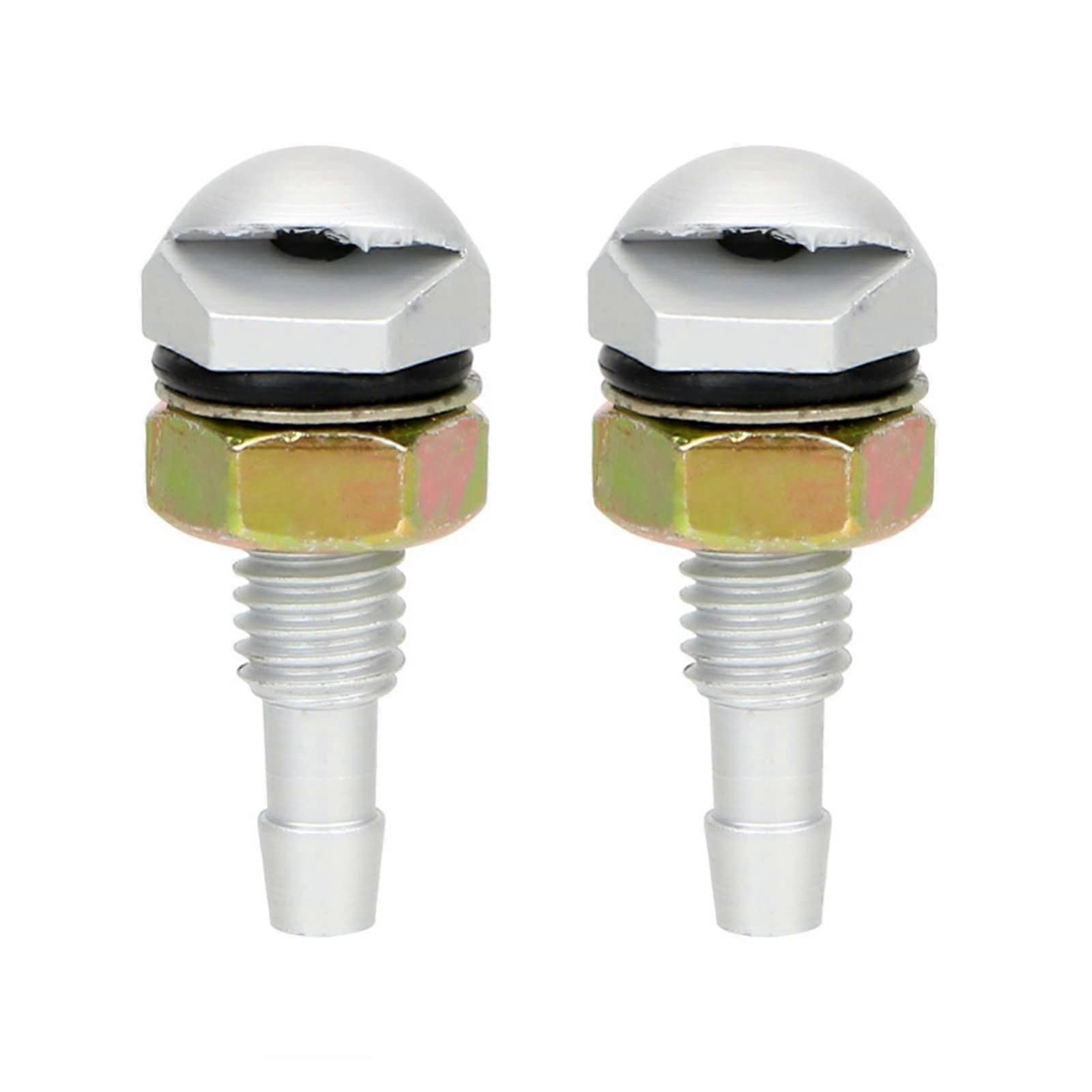 2Pcs Universal Windshield Washer Nozzle Replacement with Clear Spray Coverage for Car Front