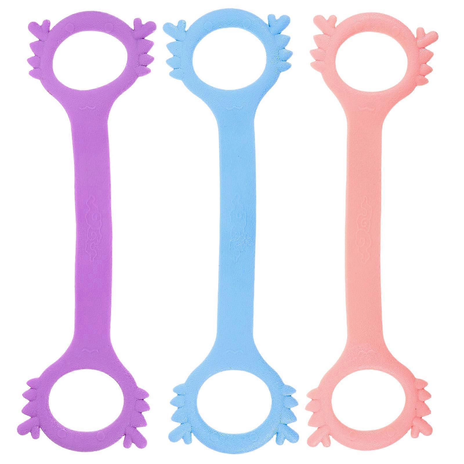 Durable 3PCS Figure 8 Resistance Bands For Home Use And Gym Use Targeting Muscle Training In Pink Color