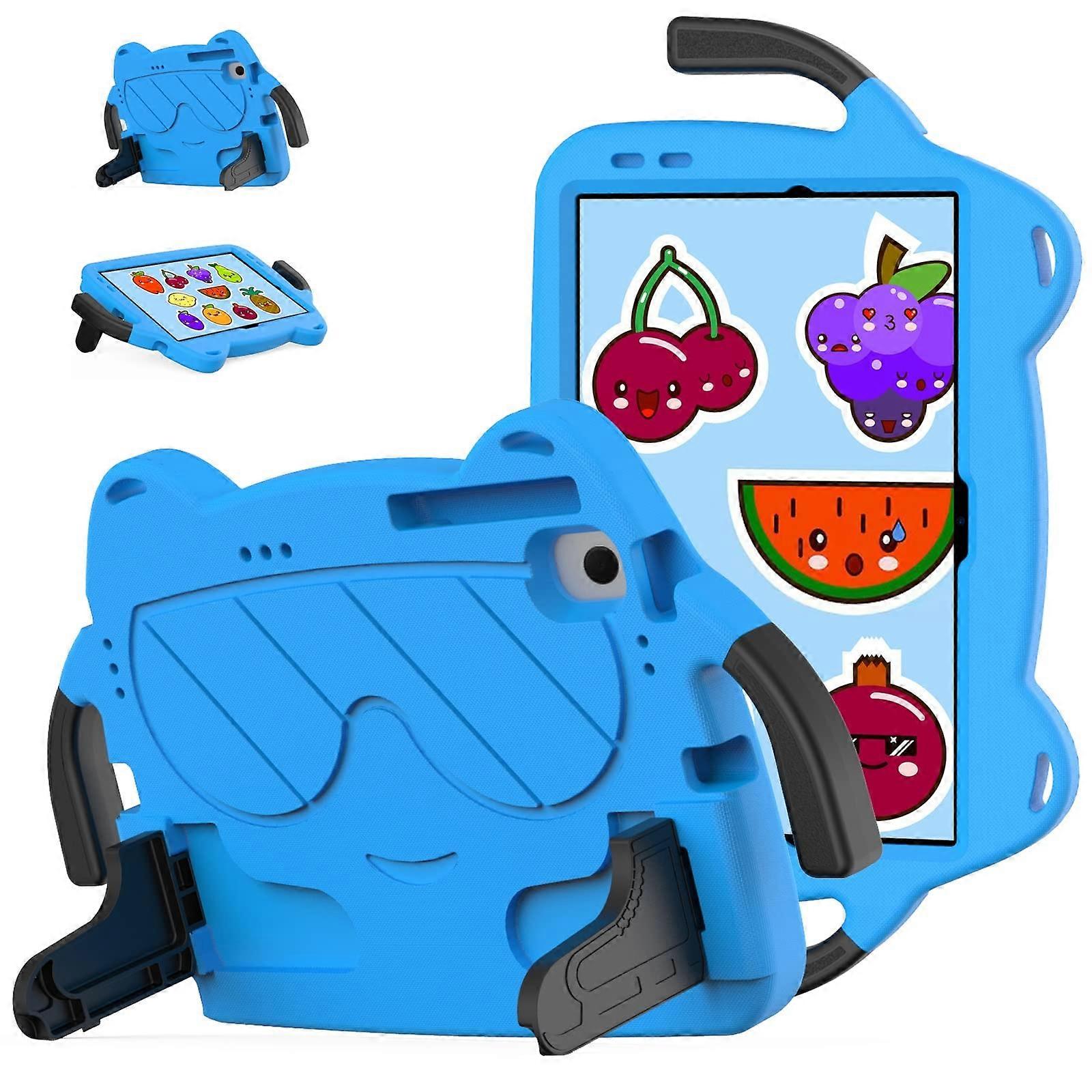 Kids Shockproof Case with Handle and Kickstand Blue Black for Samsung Galaxy Tab A7 10.4