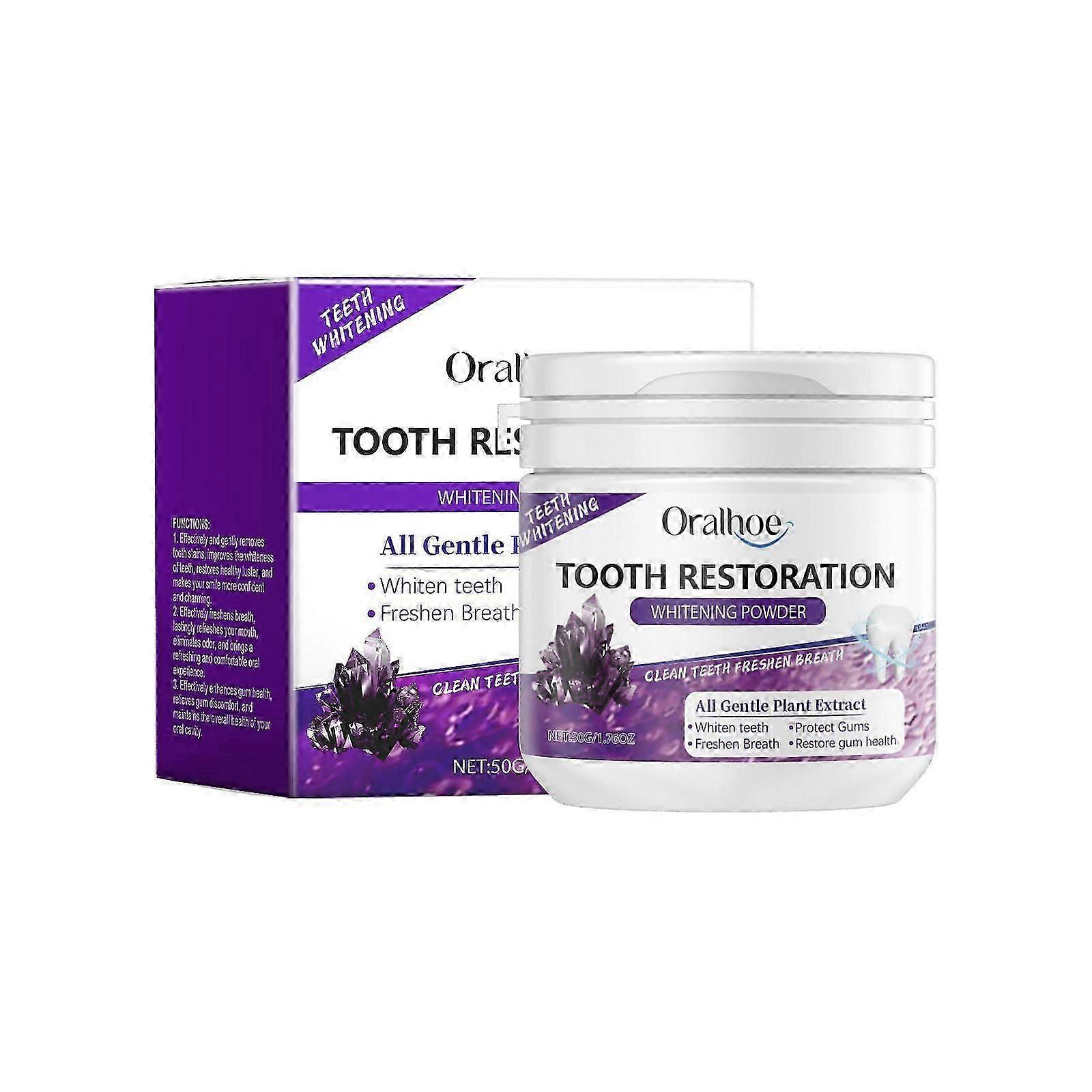 Purple Tooth Powder effectively reduces surface stains
