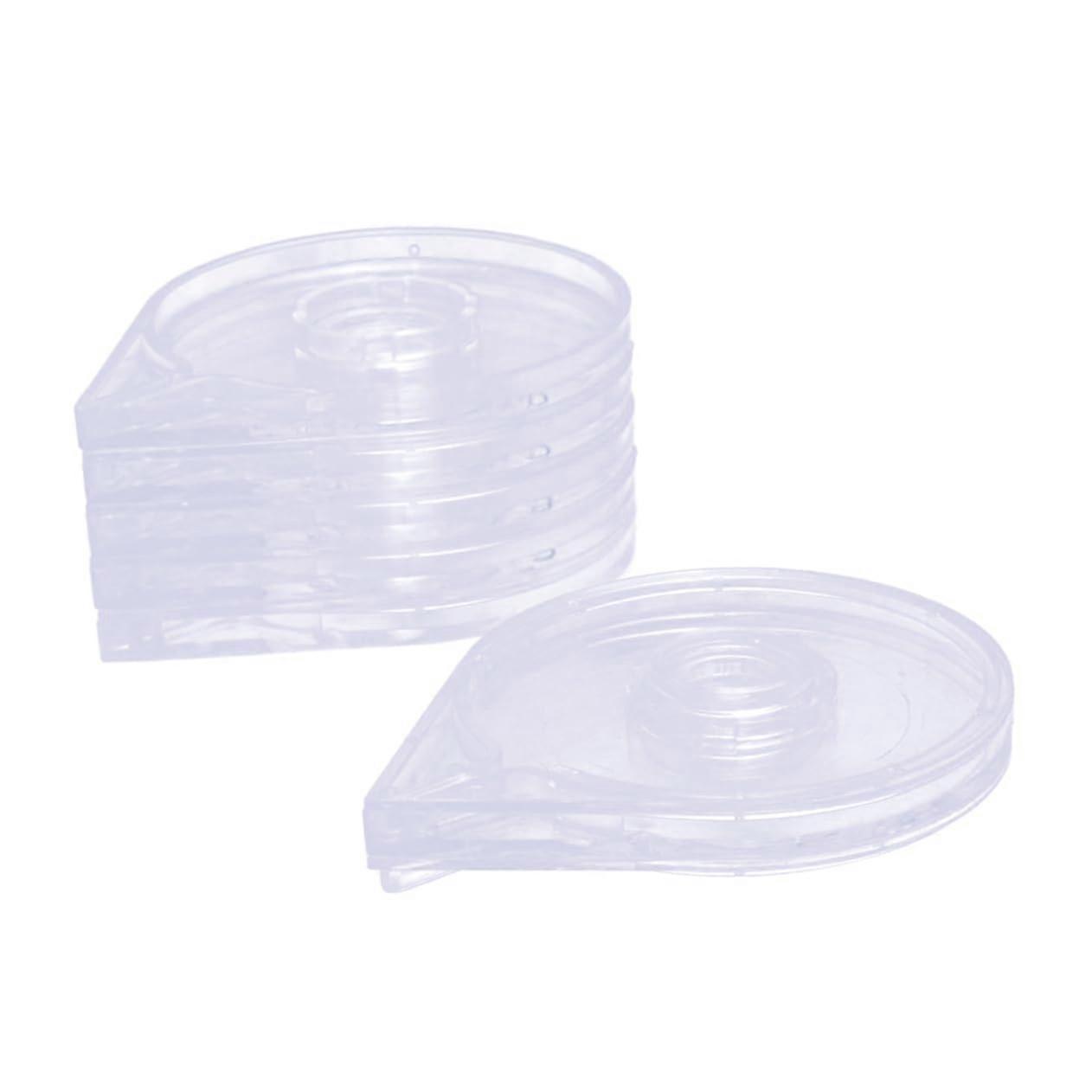 6pcs Nail Art Striping Tape Dispenser with Clear View Organizer Box for Tangle Salon Storage