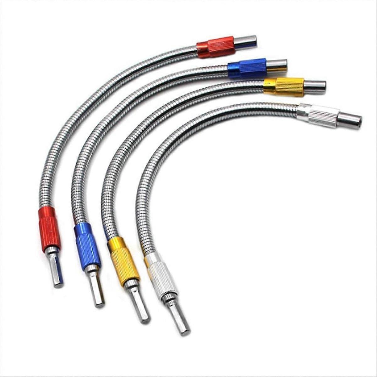 Hexagonal Shank Metal Flex Universal Extension Bit Holder,(4 PCS)