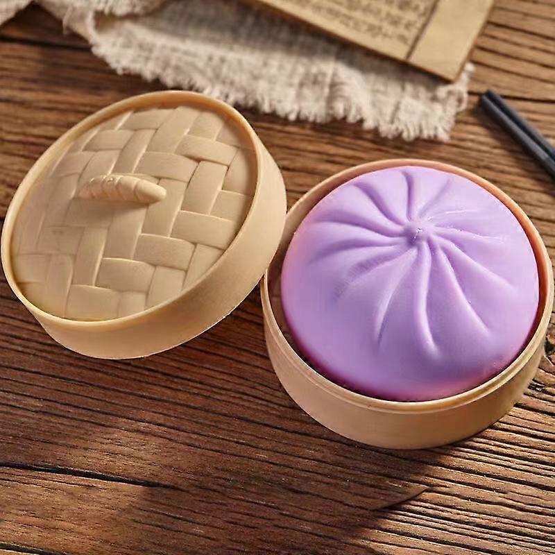 25-26 Giant Dumpling Squishy Stress Relief Toy with Glitter, Jumbo Fidget for Adults and Kids