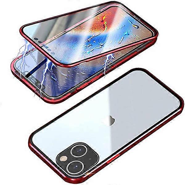 Compatible with iPhone 13 - Stylish Magnetic Double Case Red