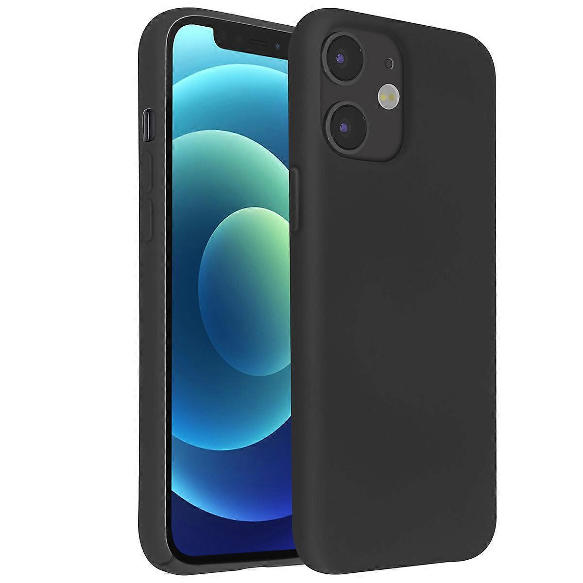 Coque Apple iPhone 12 Mini Semi-rigide Finition Soft Touch Compatible QI noir