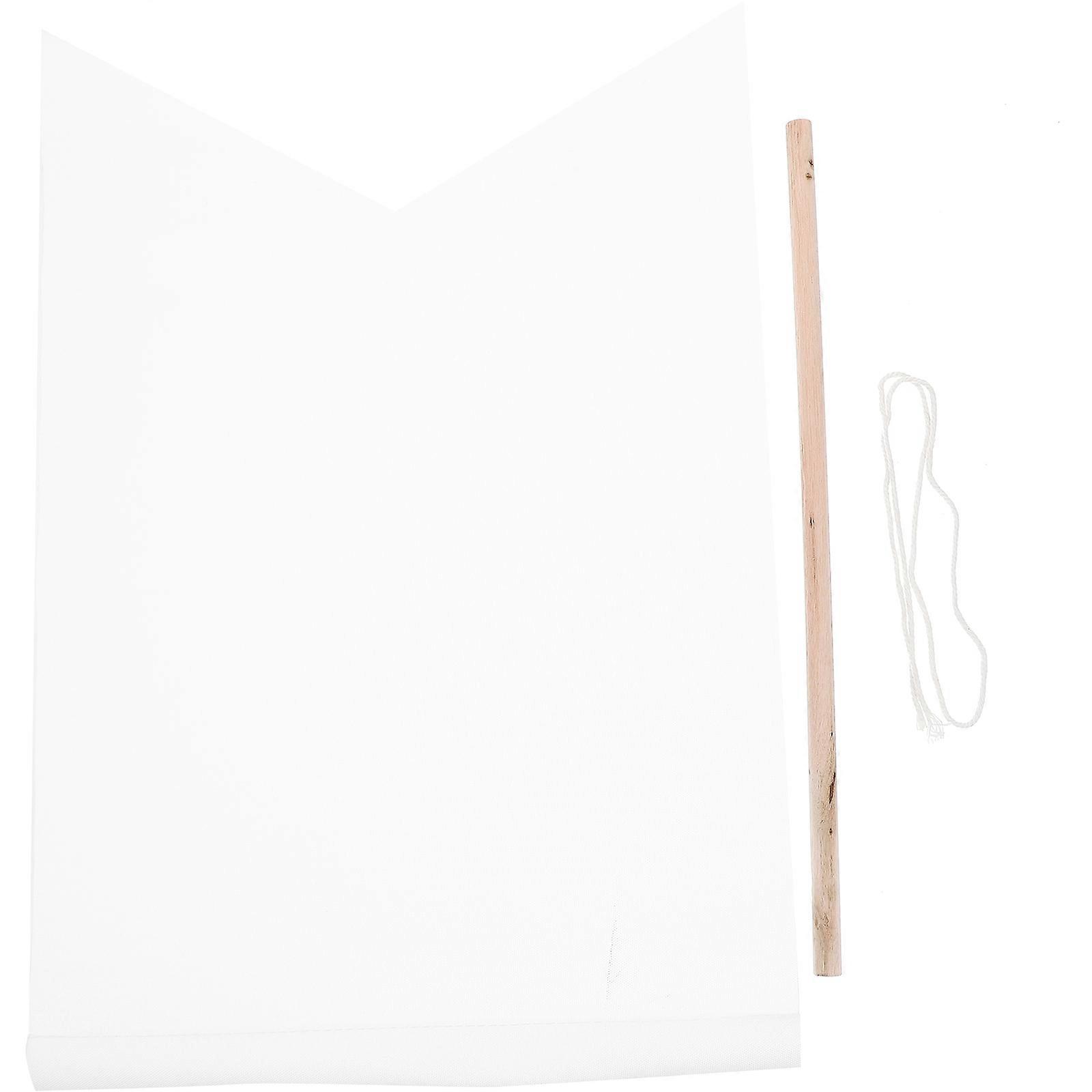 White Canvas Banner Blank Garden Flags for Decoration 2Pcs DIY Flags