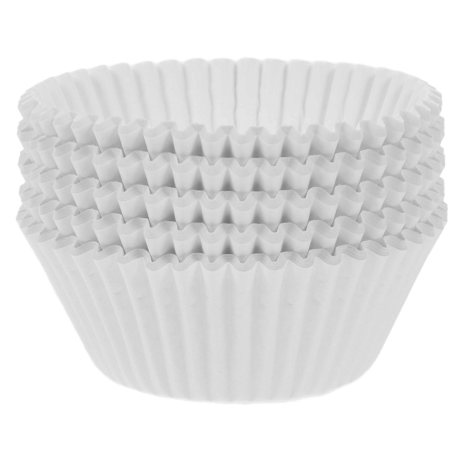 Paper Cupcake Wrappers White for Baking 100Pcs Muffin Baking Cups