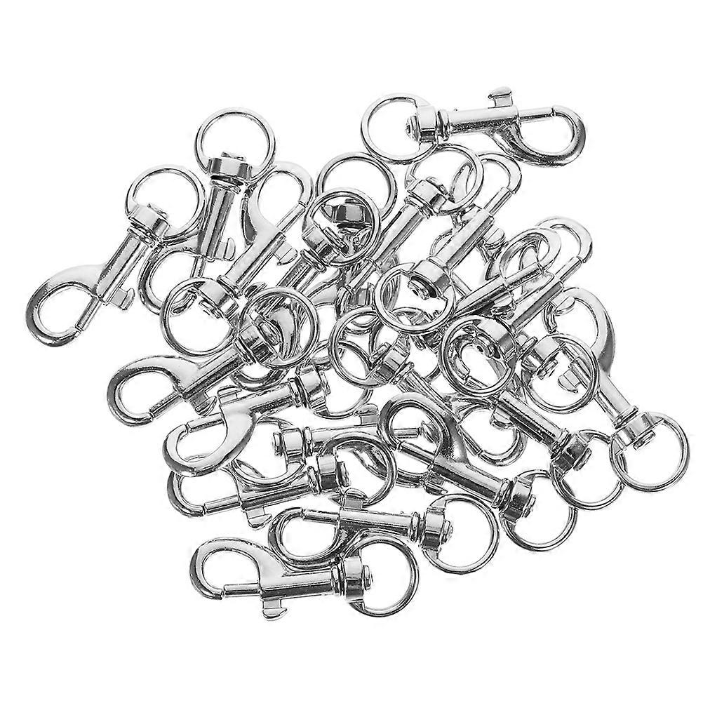 Dog Leash Clasp Metal Snap Hooks for Fixing 40Pcs Silver Clips with Spring