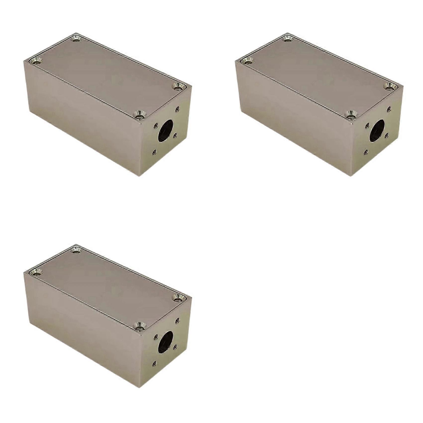 3X BNC Enclosure Aluminum Shield Box RF Box Electromagnetic Shielding Amplifier Multi-Function Portable Enclosure