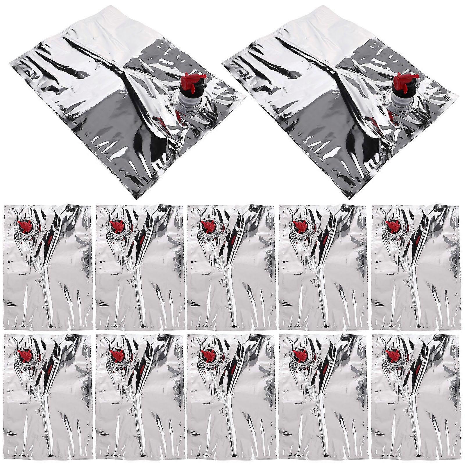 Wine Bag with Spout for Storage Silver Large Capacity Compact Lightweight 3L