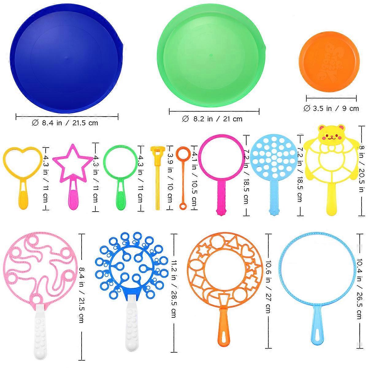 15pcs Bubble Tools Set for Kids Lightweight Durable Assorted Colors for Outdoor Fun