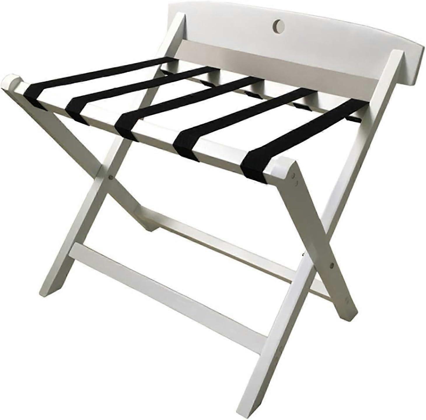 Luggage Rack Solid Wood Folding Suitcase Stand with Heavy Duty XFrame for Hotel Guest Room