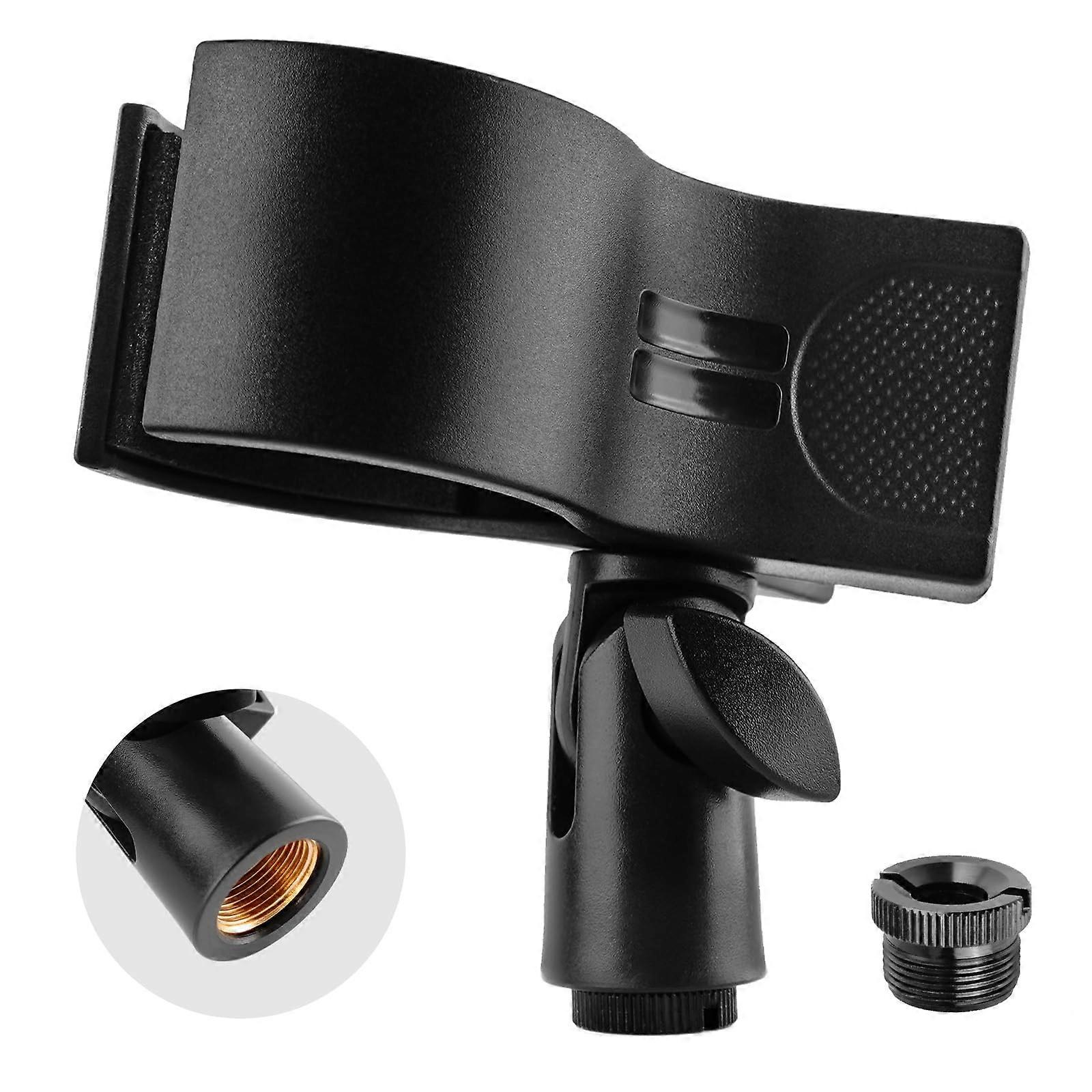 Large Condenser Microphone Clip with 5/8 to 3/8 Adapter, Durable Mic Holder for Wide Compatibility