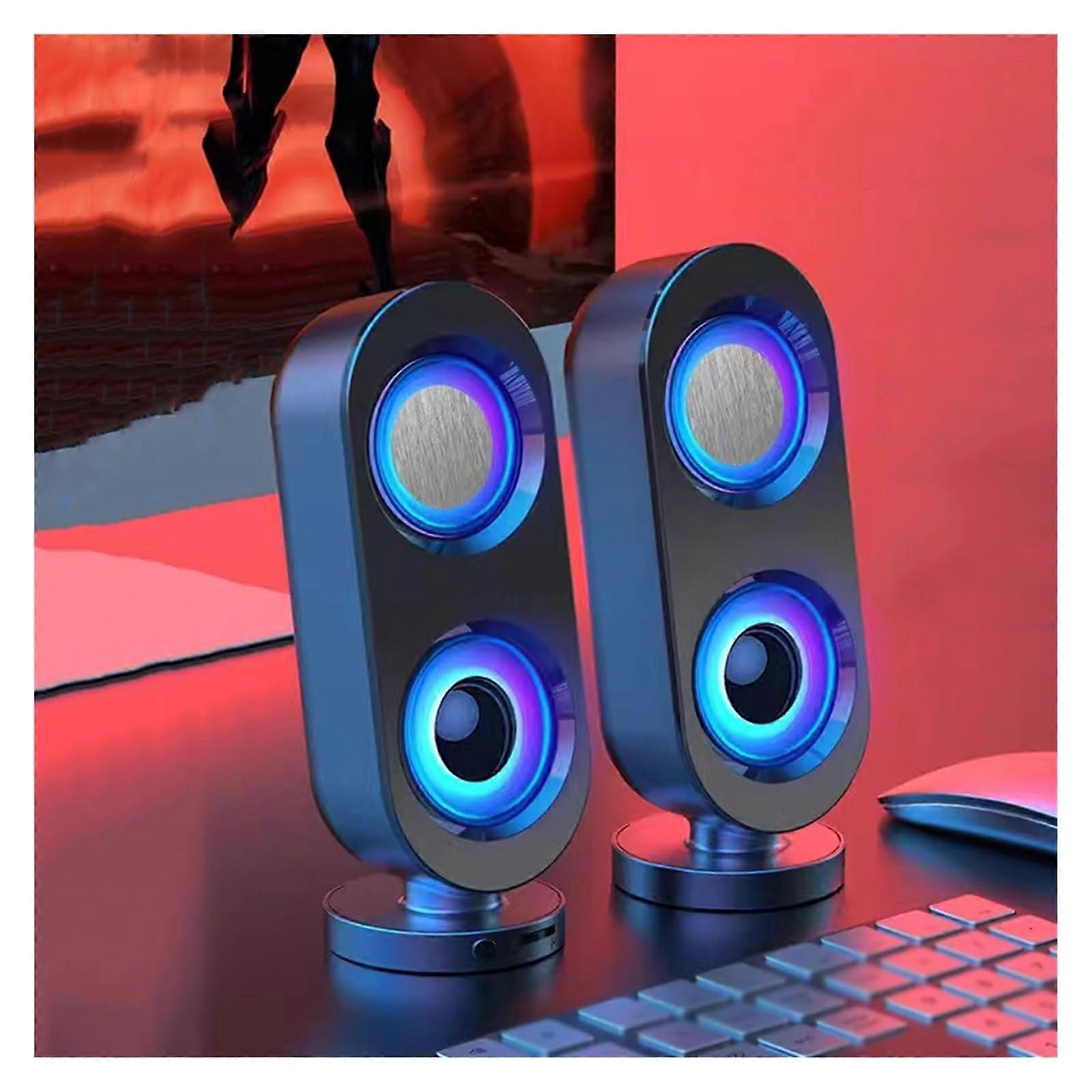 Desktop Small Subwoofer, Computer Sound System, Wired Desktop Speaker, Color, PC Compatible