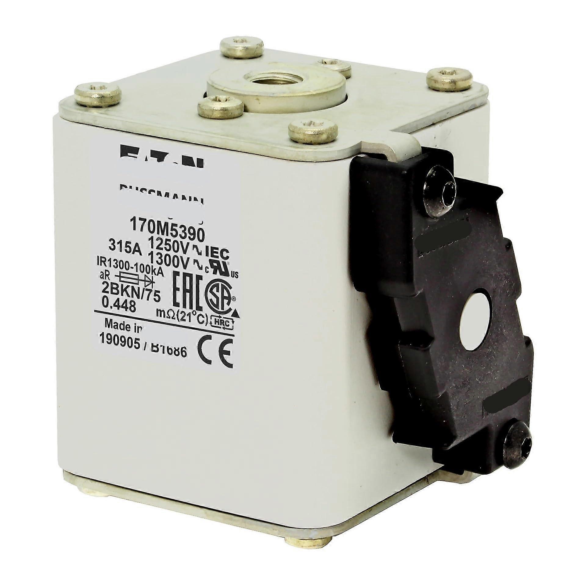 Fuse 170M5390 European Standard Cube Series Flat End Installation Type Electrical Connector, Compatible with Standard Wiring