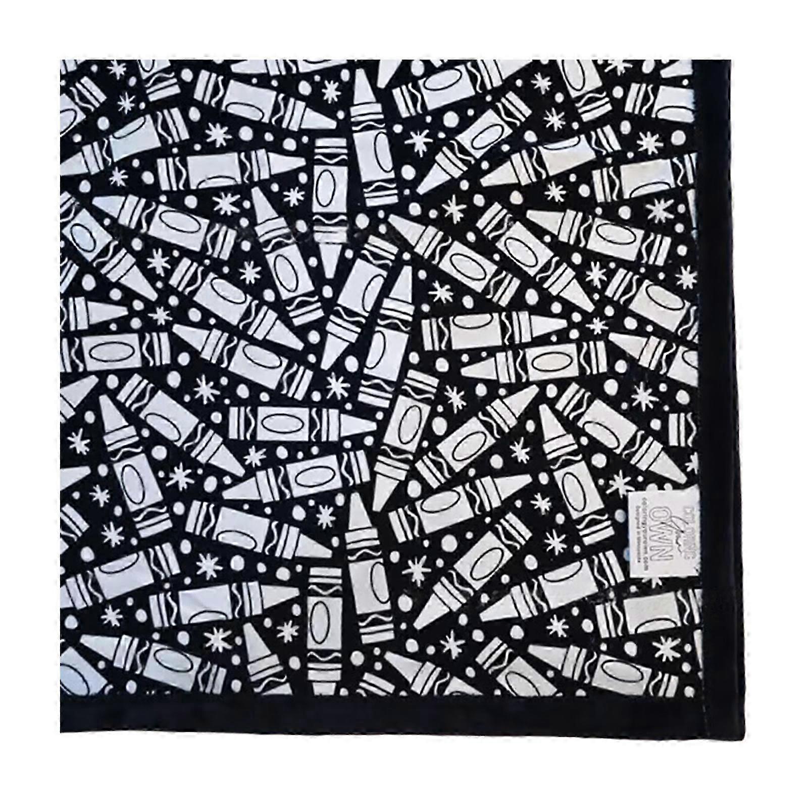 Handsewn Painted Unwinding Tagging Blanket, Unique Creative Gift Yellow