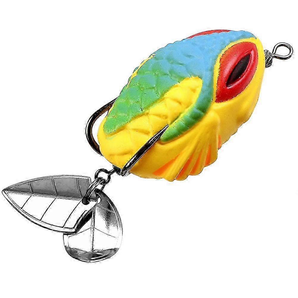 Thai Style Thunder Frog Lure 3.5cm 7g With Dual Sequins Reinforced Hooks For Bass Black Fish Long Distance Casting