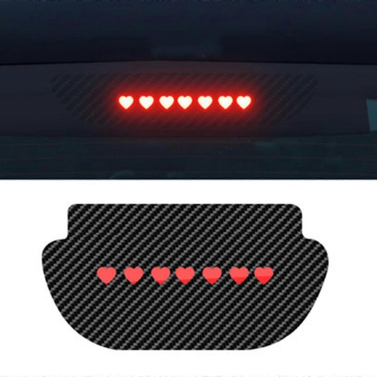 Heart Brake Light Sticker for Tesla Model Y, Creative  Mount Tail Light Cover, Tool Install