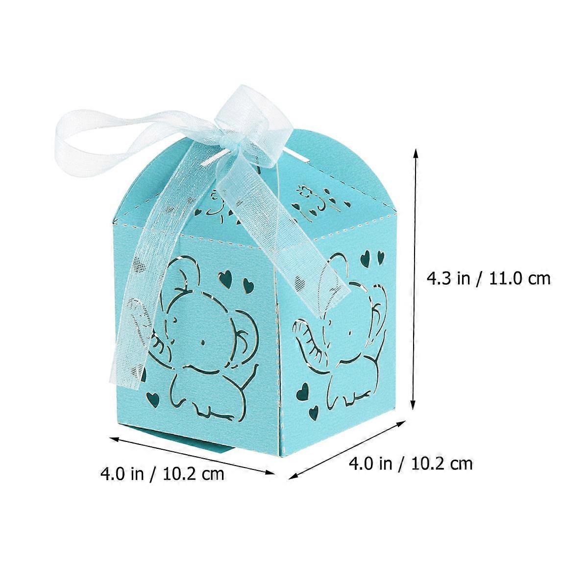 Candy Box Hollow Elephant Shape for Wedding Party 50Pcs Decorative Boxes