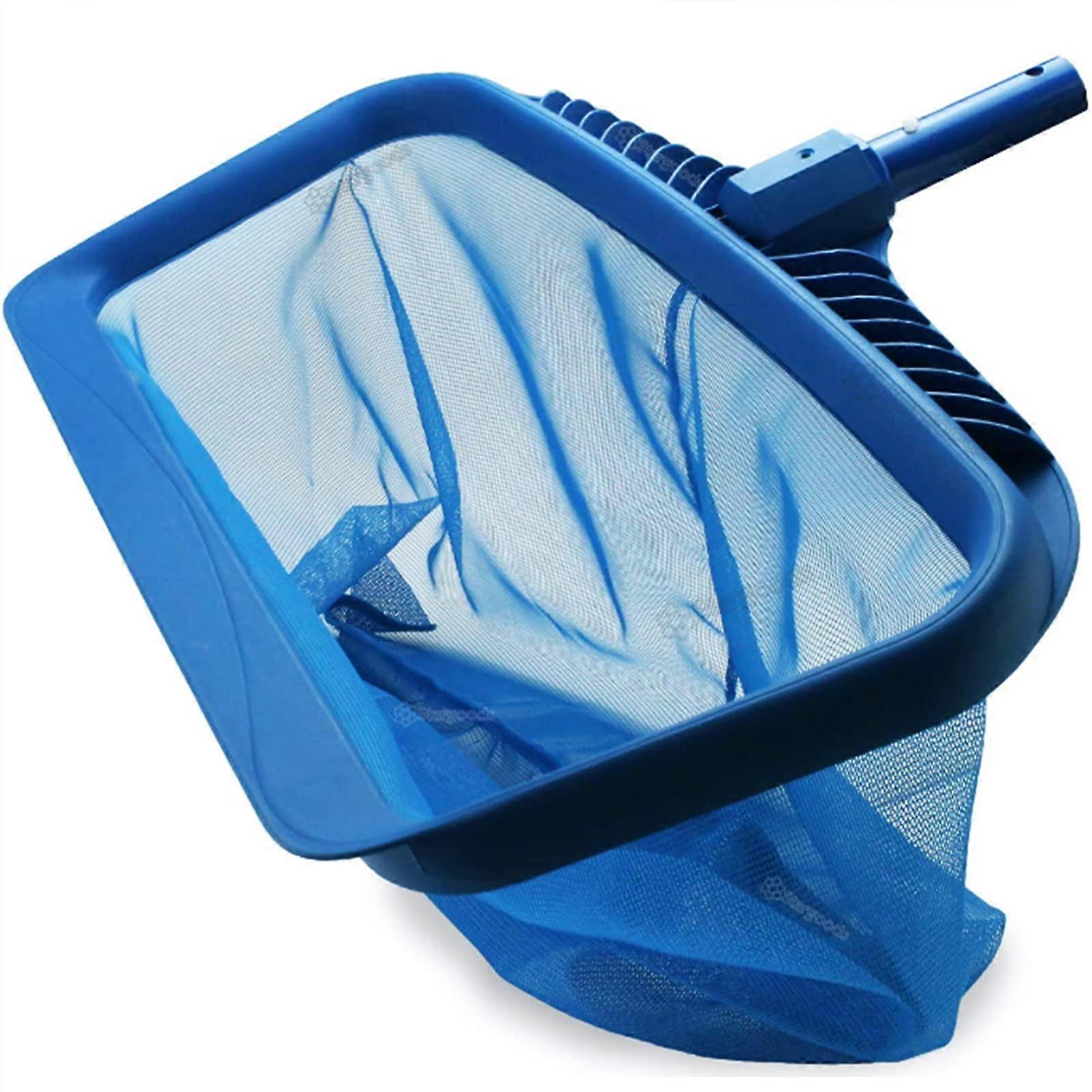 Pool Leaf Skimmer with Deep Mesh Bag, Heavy Duty Swimming Pool Leaf Rake Fits Universal Pole